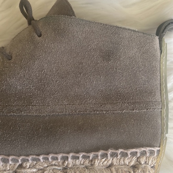 Balenciaga Grey Suede Espadrille Lace Up Ankle Boots Sz-36 - Picture 8 of 14